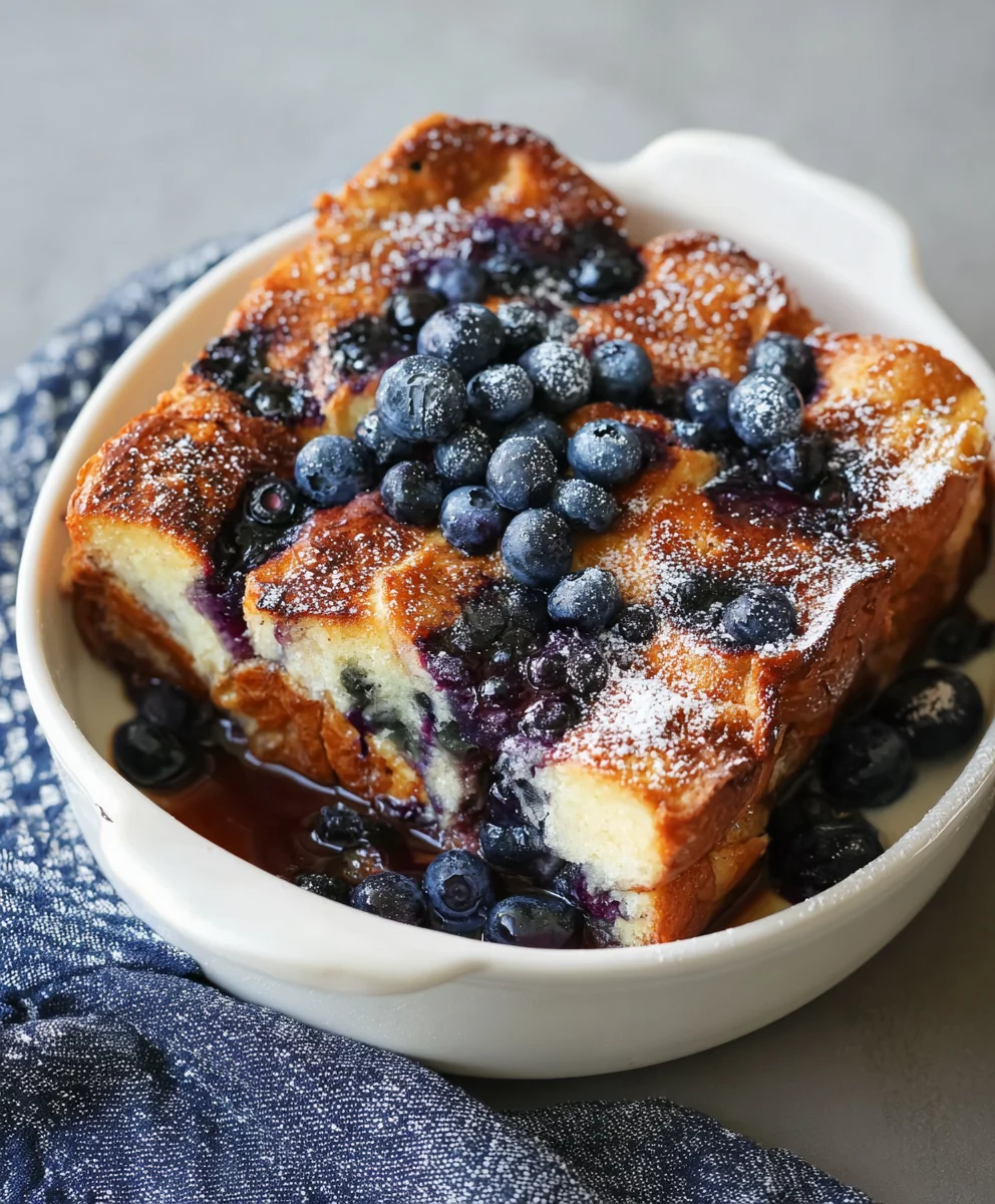 Overnight Blueberry French Toast Casserole Recipe