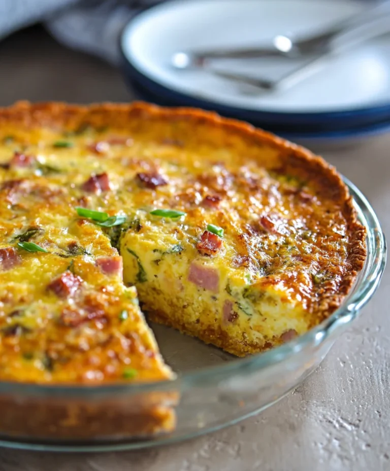 Keto Beef Beef Ham Cheese Quiche-Easy Low Carb Recipe