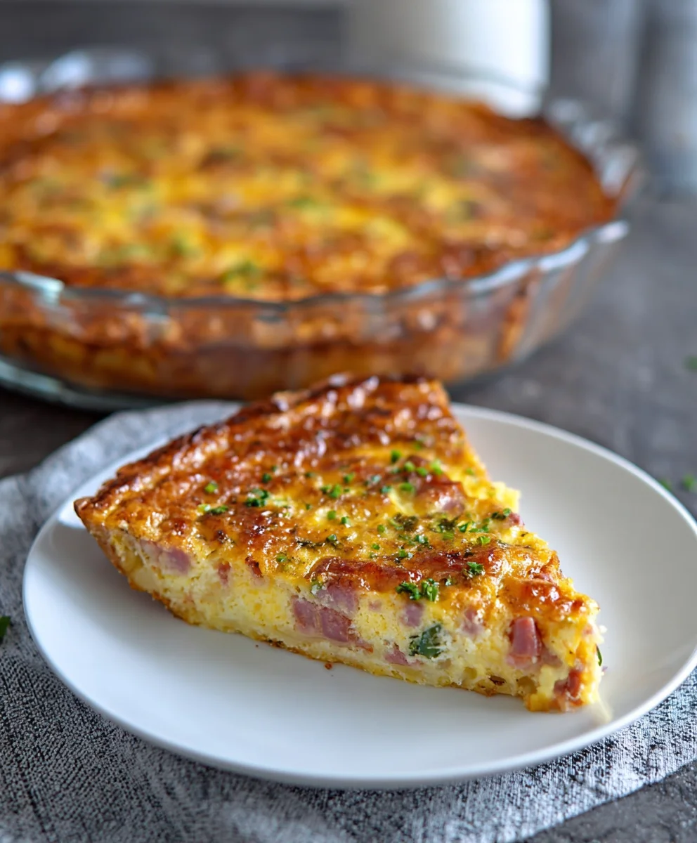 Keto Beef Beef Ham Cheese Quiche-Easy Low Carb Recipe