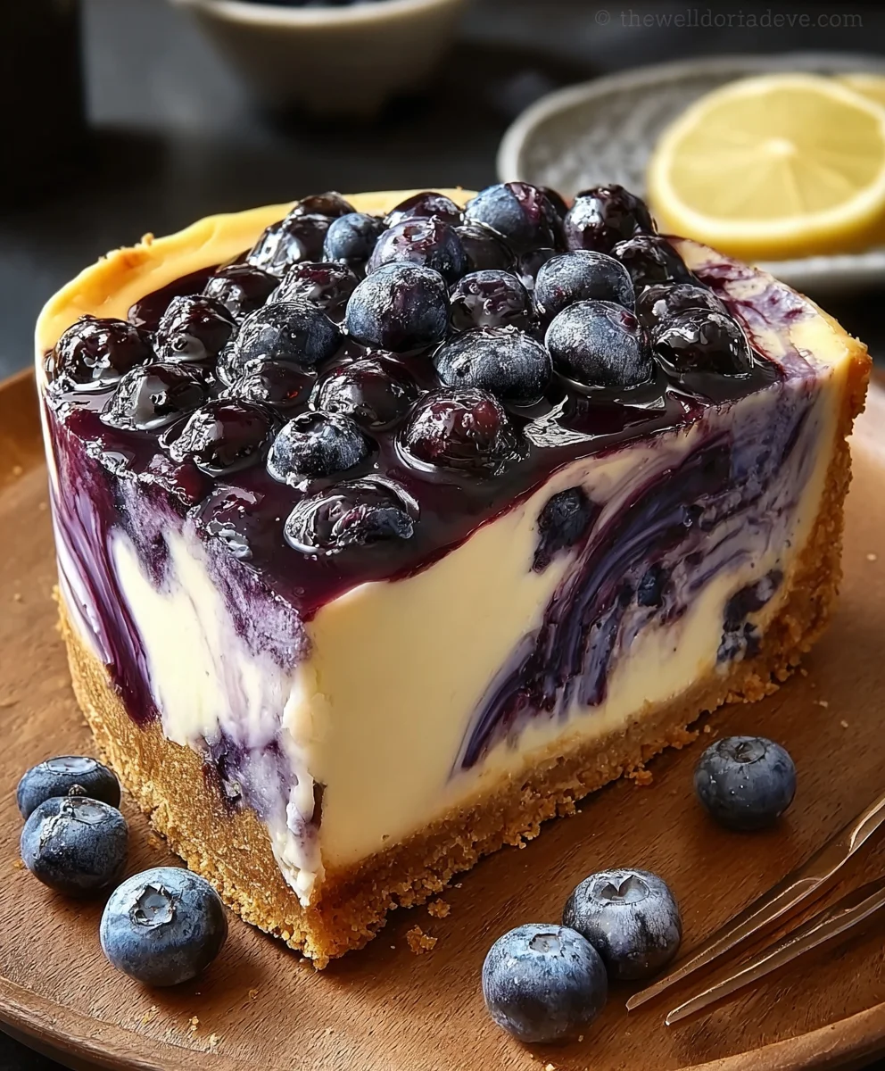 Easy Blueberry Cheesecake Recipe-Sweet & Creamy Dessert