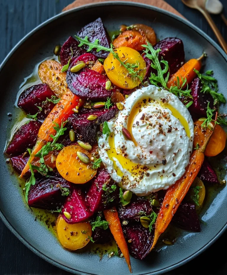 Roasted Beet and Carrot Salad with Burrata