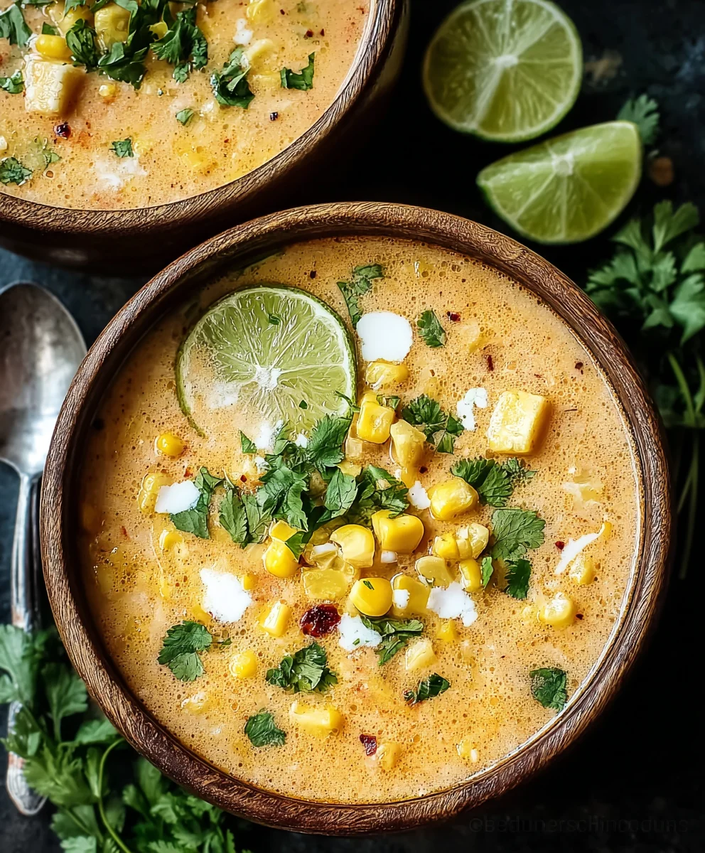 Easy Mexican Street Corn Soup Recipe-Creamy & Delicious