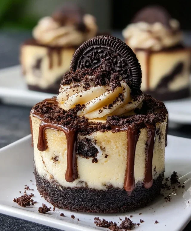 Oreo Overload Stuffed Mini Cheesecake