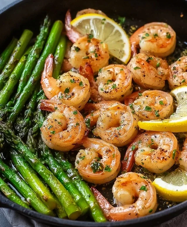 Lemon Garlic Shrimp and Asparagus (20-Minutes)