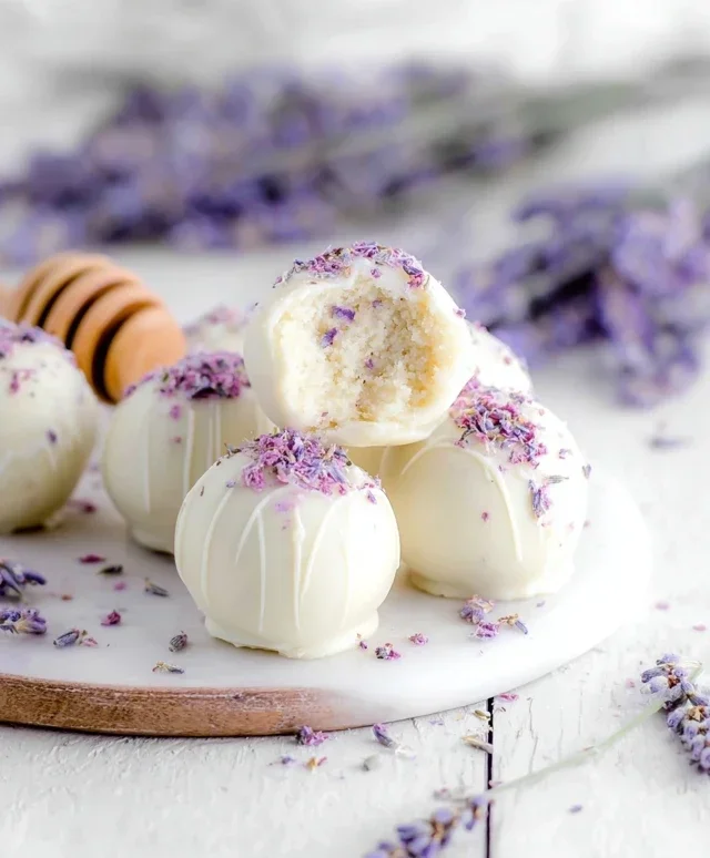 Honey Lavender White Chocolate Truffles