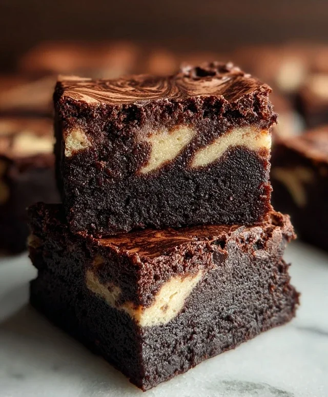 Dark Chocolate Cheesecake Brownies