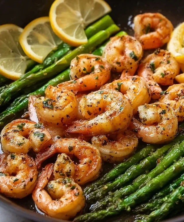 Lemon Garlic Shrimp and Asparagus (20-Minutes)