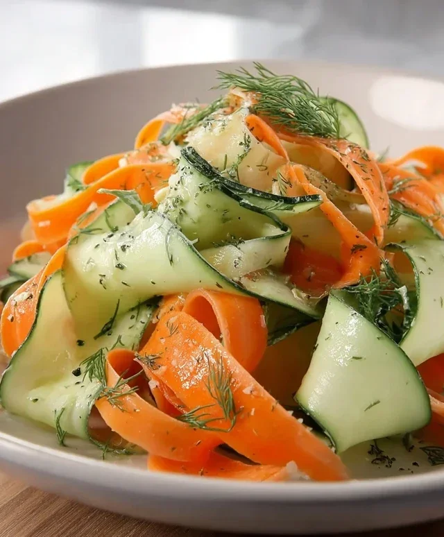 Carrot and Cucumber Ribbon Salad