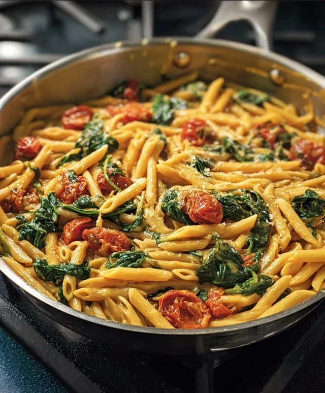 One-Pot Spinach Tomato Pasta