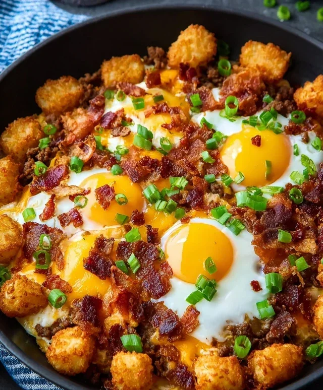 Beef Beef Bacon Egg And Cheese Breakfast Totchos