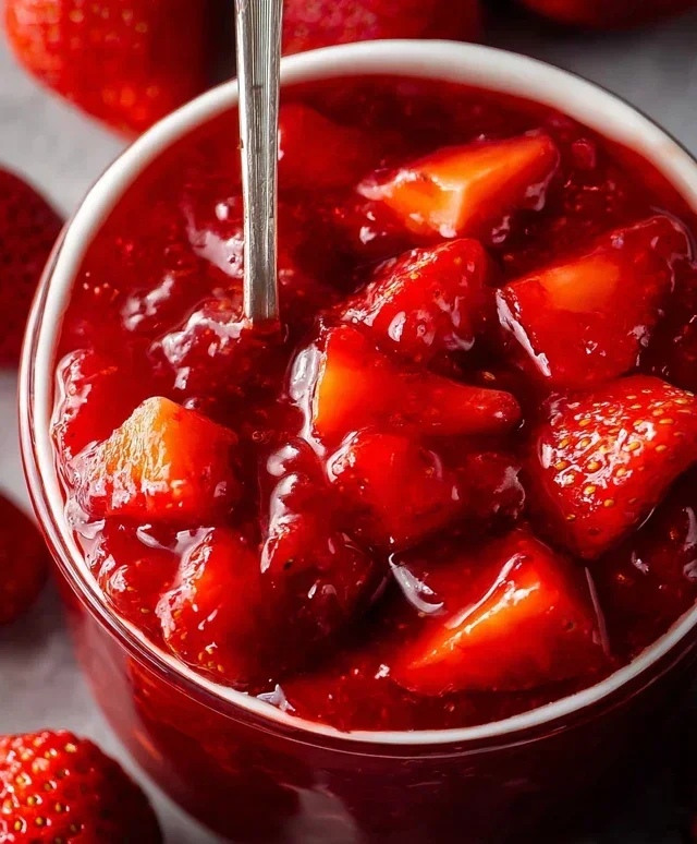 Fresh Strawberry Sauce (Strawberry Topping)