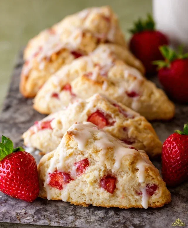 Strawberry Lemon Cream Scones