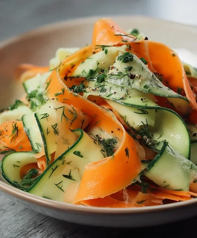 Carrot and Cucumber Ribbon Salad