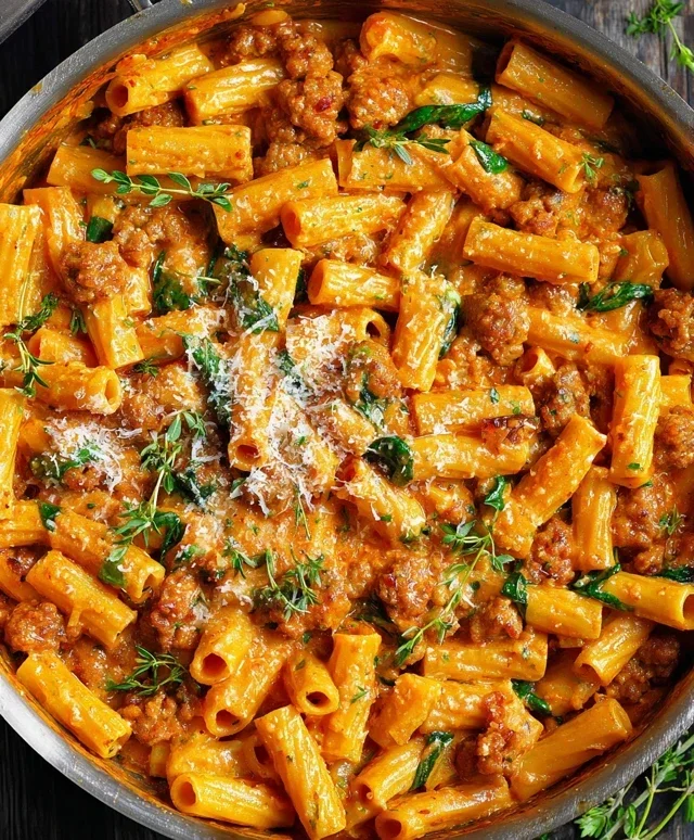 Creamy Sausage Rigatoni (One-Pan, 30-Minute Meal)