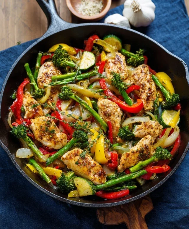 Healthy Chicken and Vegetables Skillet