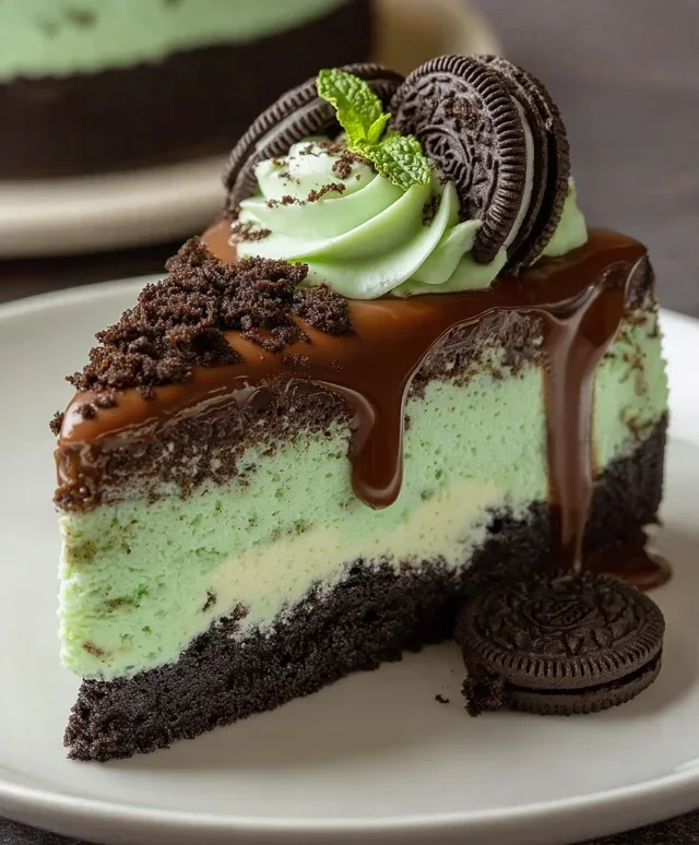 Mint Oreo Cheesecake Delight