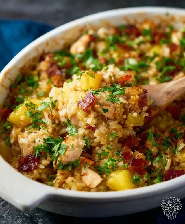 Aloha Pineapple Chicken Rice Casserole