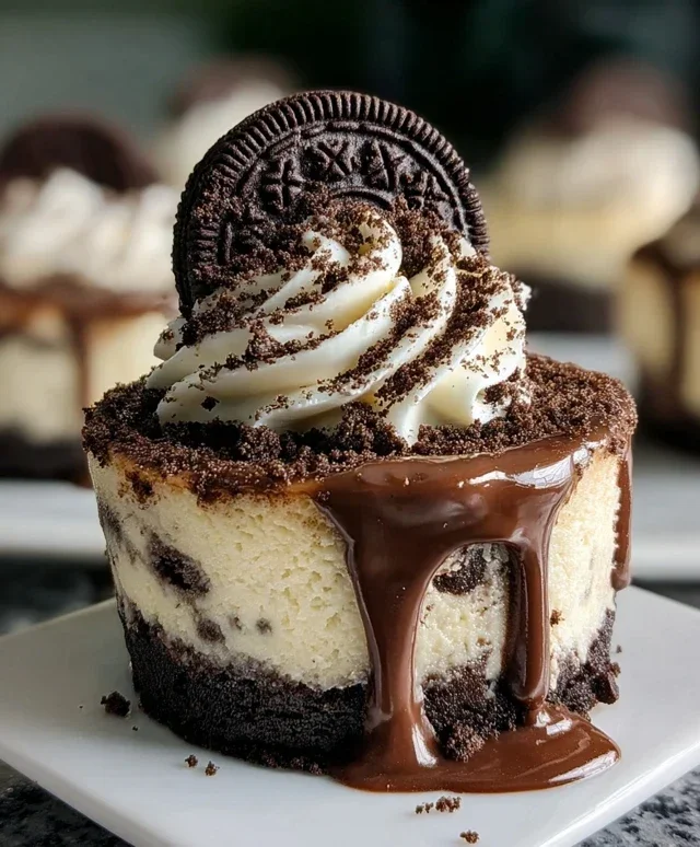 Oreo Overload Stuffed Mini Cheesecake