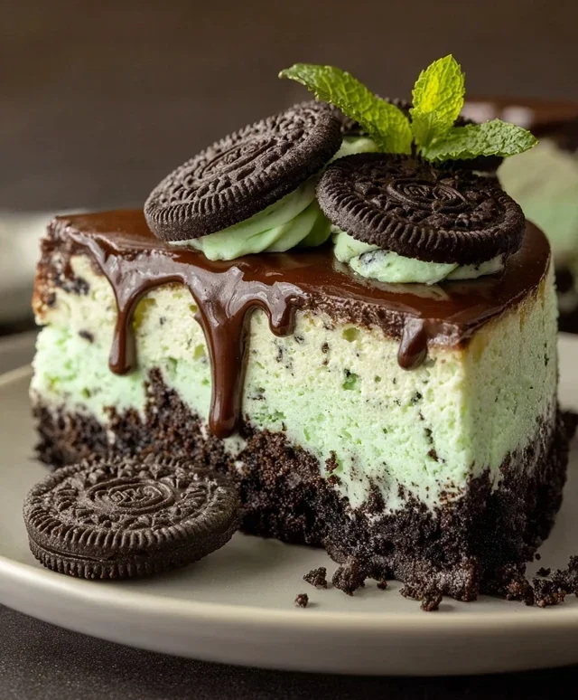 Mint Oreo Cheesecake Delight