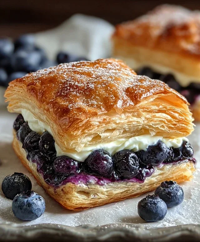 Blueberry Cream Cheese Puff Pastry