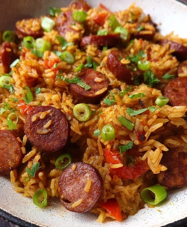 Cajun Sausage and Rice Skillet