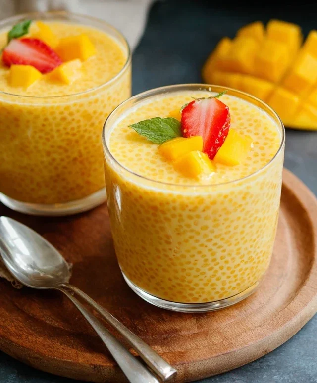 Mango Tapioca Pudding (Mango Sago)