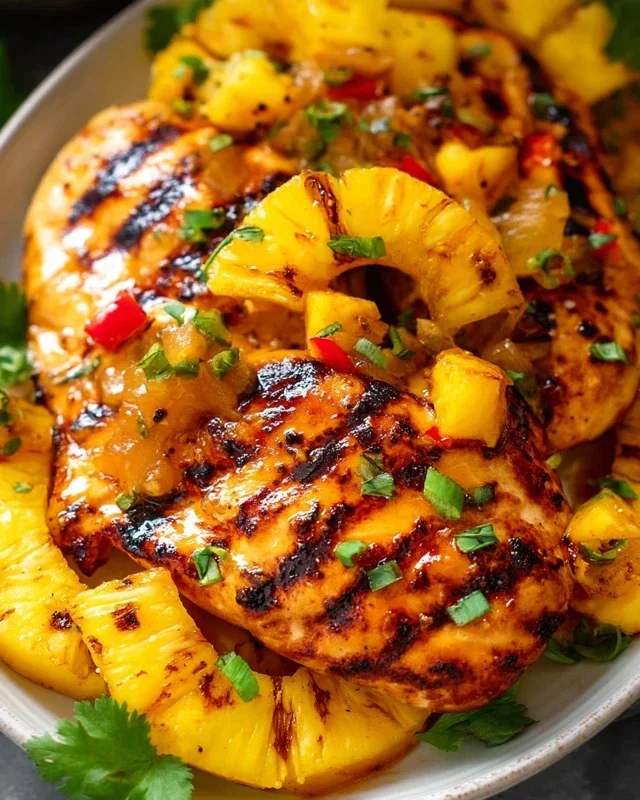 Grilled Mango Pineapple Chicken