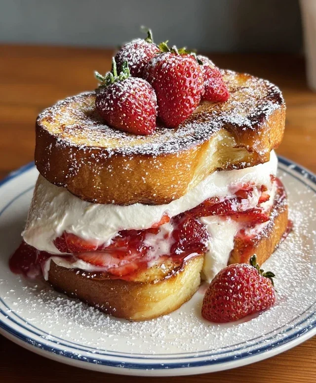 Strawberry Cream Cheese Stuffed French Toast