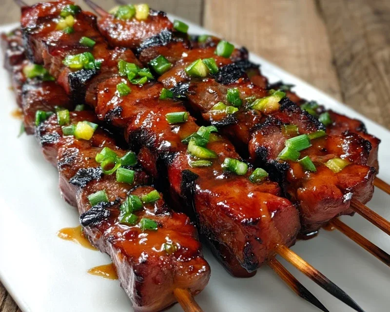 BBQ Beef Skewers with Filipino BBQ Marinade