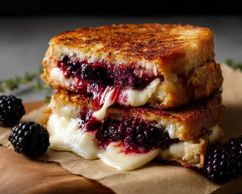 Blackberry Balsamic and Brie Grilled Cheese