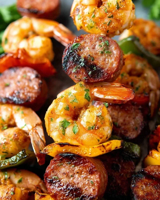 Sausage and Shrimp Kabobs