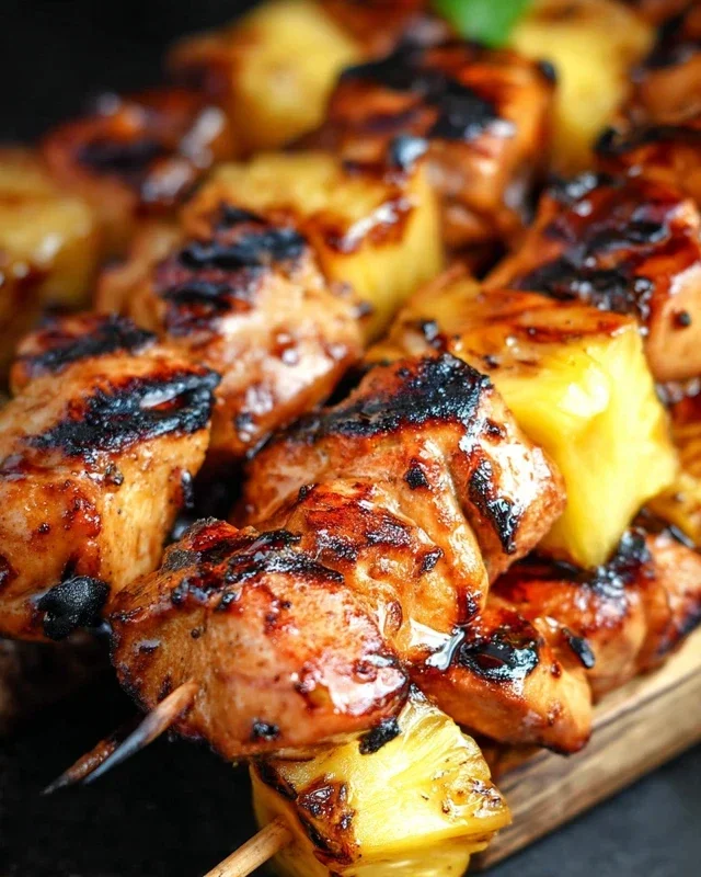 Pineapple Chicken Kebabs Recipe