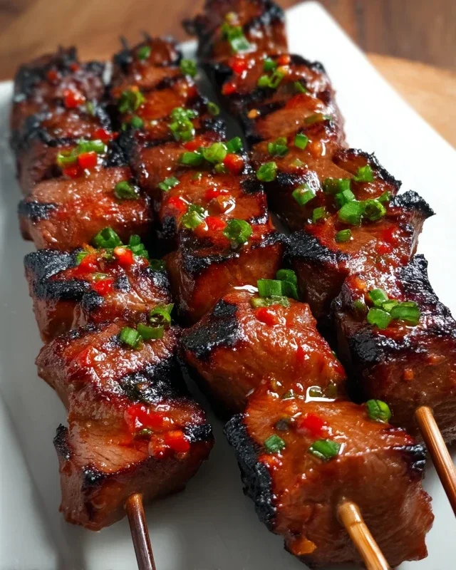 BBQ Beef Skewers with Filipino BBQ Marinade