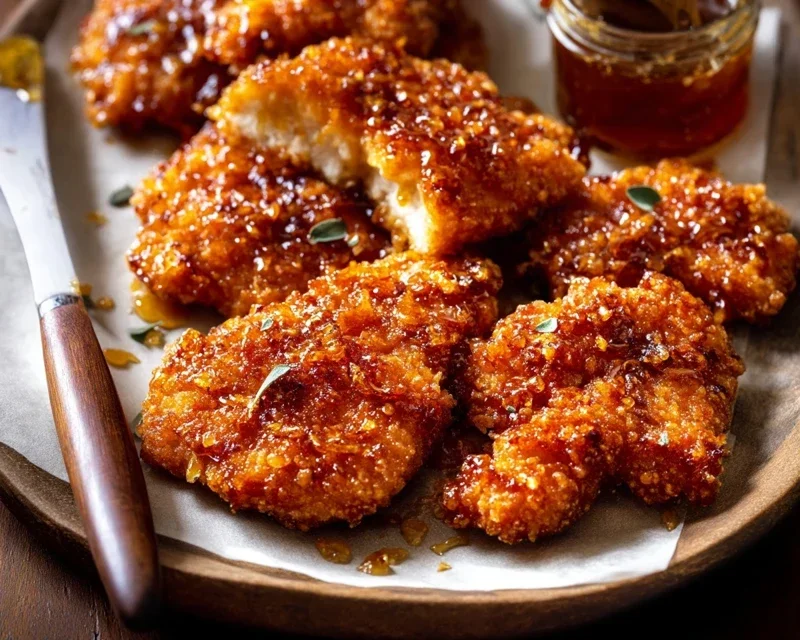 Baked Crunchy Hot Honey Chicken