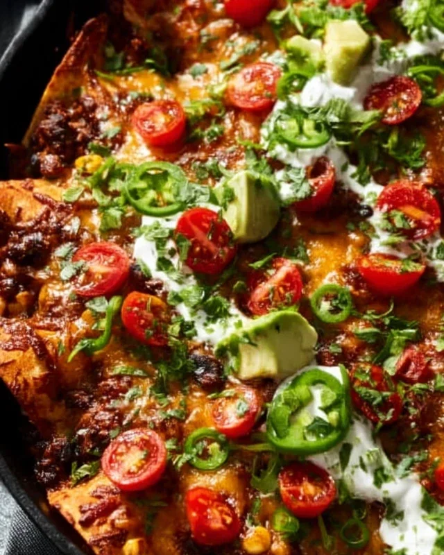 Beef Skillet Enchiladas