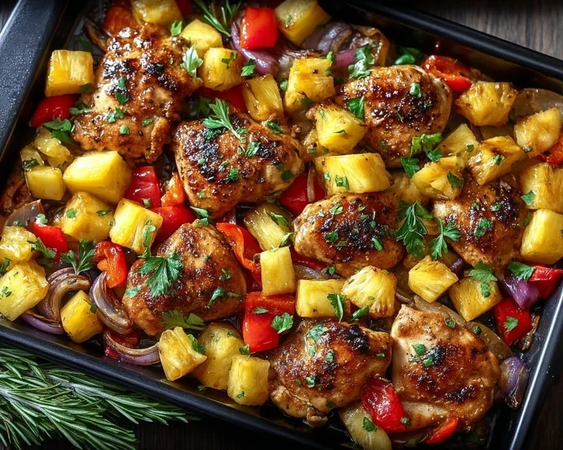 Hawaiian Chicken Sheet Pan