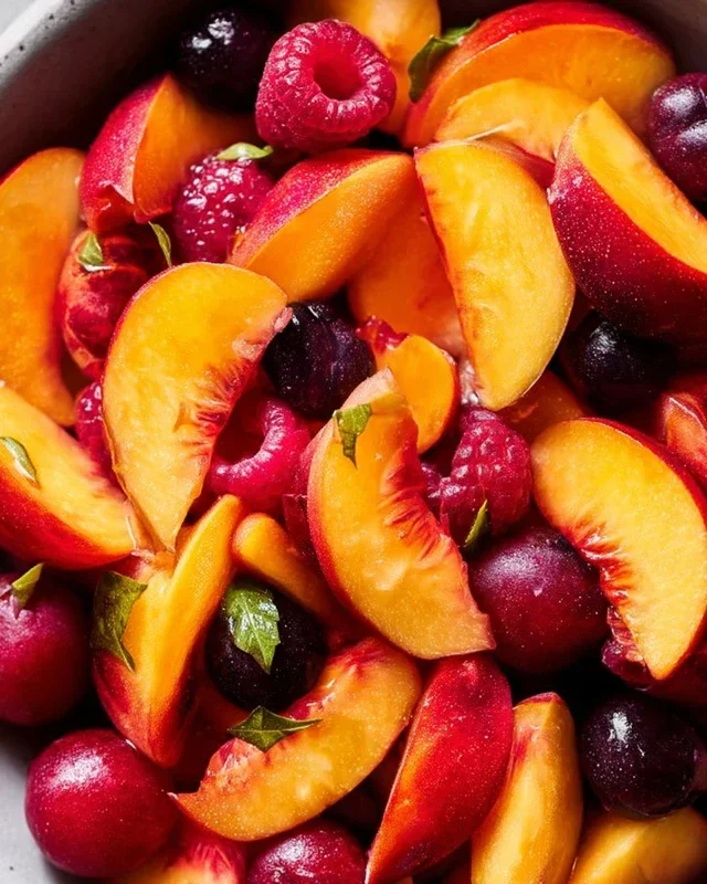 Summer Peach Fruit Salad