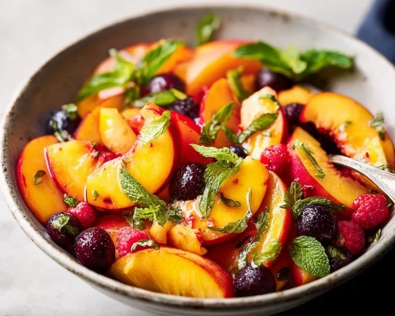 Summer Peach Fruit Salad