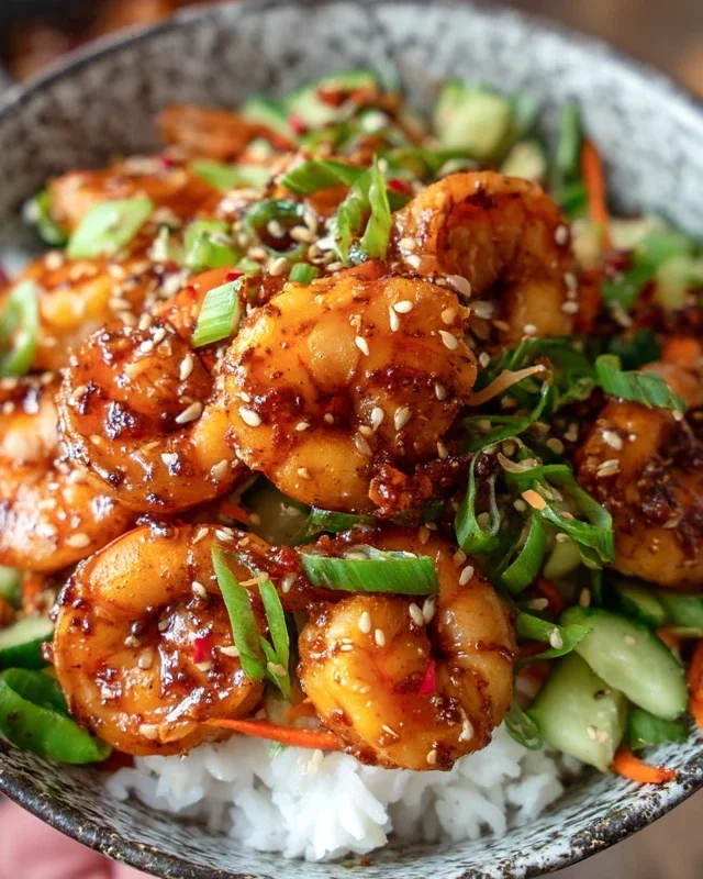 Honey Garlic Shrimp Bowls