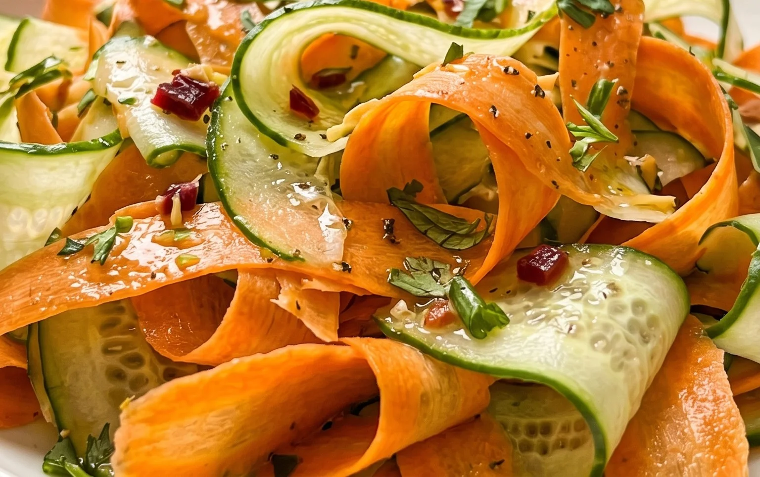 Carrot and Cucumber Ribbon Salad