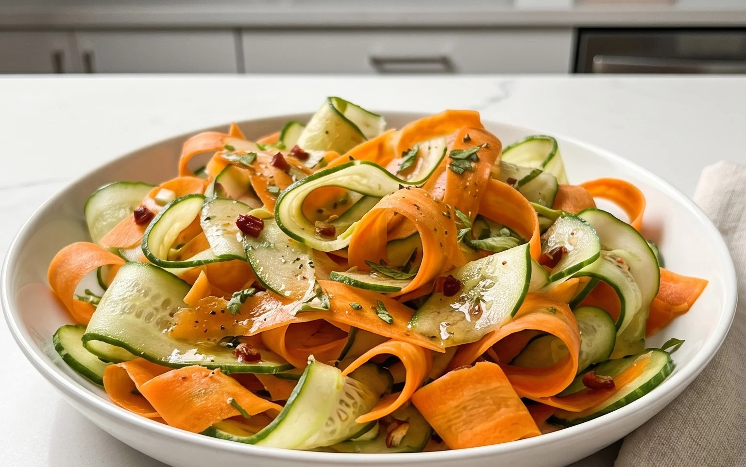 Carrot and Cucumber Ribbon Salad