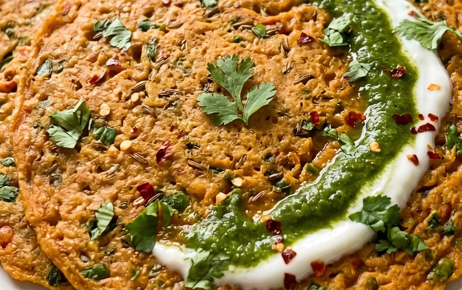 Masoor Dal Chilla | Savory Red Lentil Pancakes