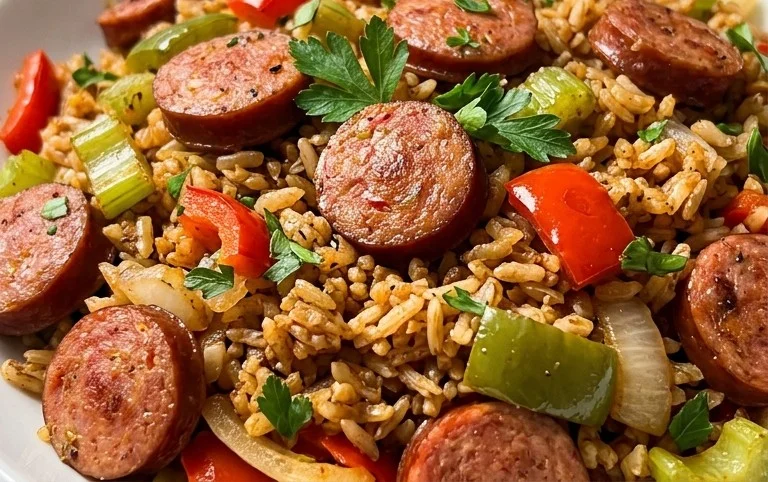 Cajun Sausage and Rice Skillet