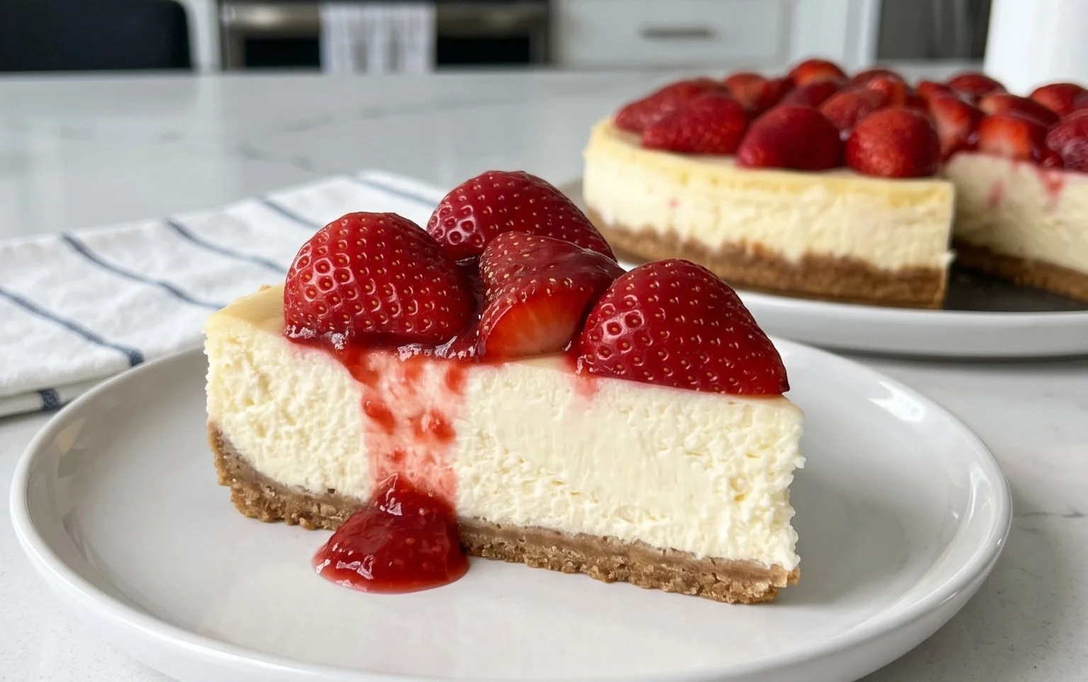 Red, White, and Blue Cheesecake Strawberries