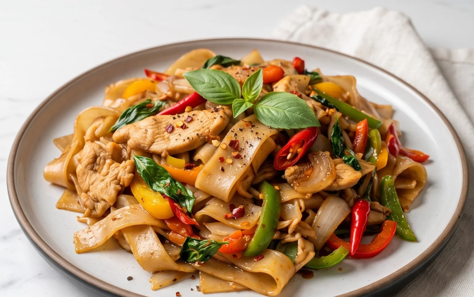 Drunken noodles
