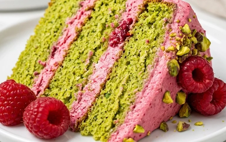 Pistachio Raspberry Cake
