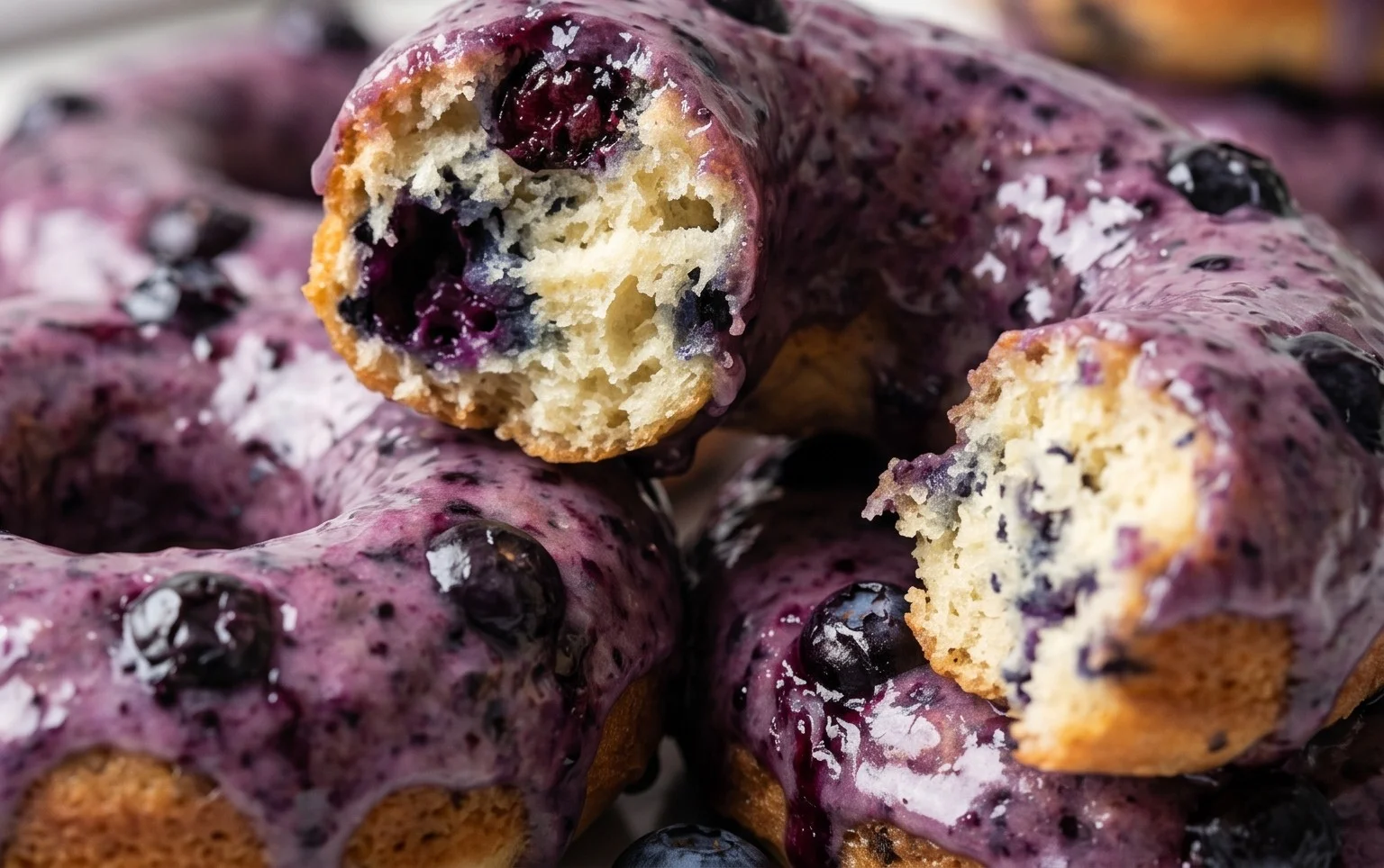 Wild Blueberry Cake Donuts